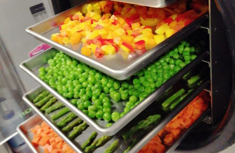 Liofilizado de verduras